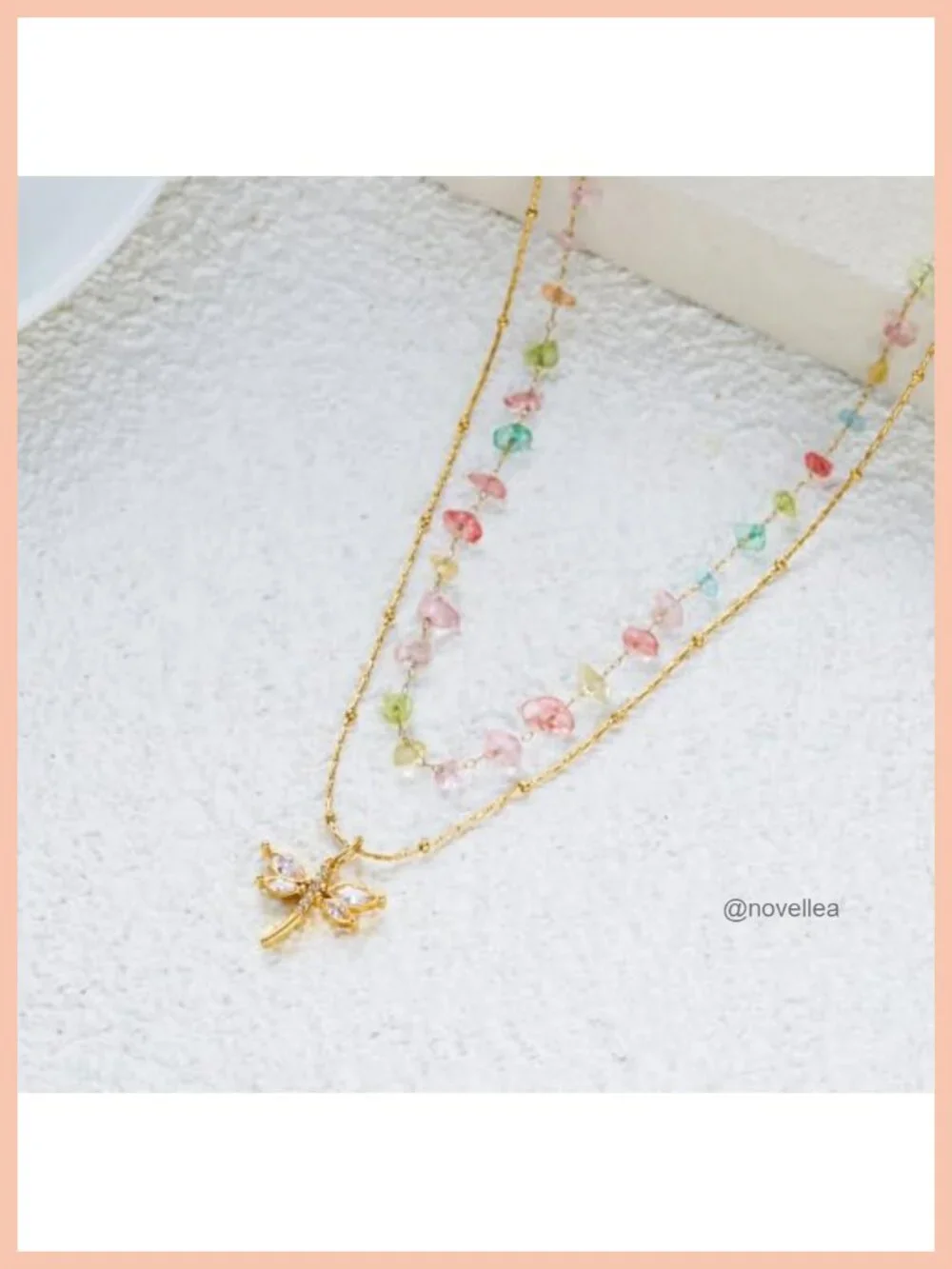 Layered Necklace Set for Women, 18K Gold Plated, Stainless Steel, Animal